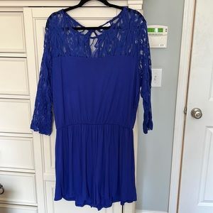 Chic Soul royal blue romper